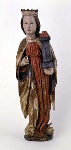 St. Barbara, Kassa, 1450-60 (maalattu puu)
