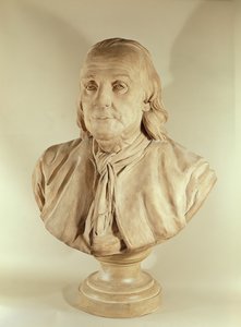 Benjamin Franklinin rintakuva (terrakotta)