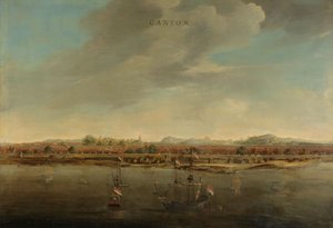 Näkymä kantonista Kiinassa, n. 1662-3