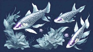 mustemaalaus: Koi-Karpfish_amethyst_02