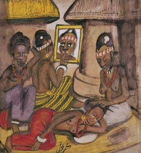 Mali Women, n. 1929 (öljy pellavalle)