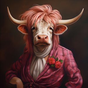 Highland Cow hahmona Marilyn Monroe 3