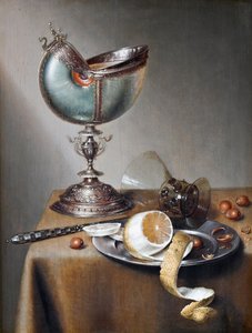 Still-elämä Nautilus-kupin kanssa, n.1650