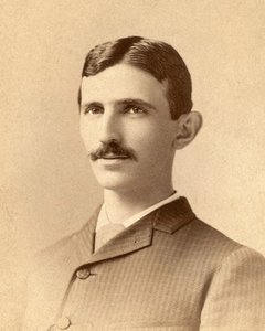 Nikola Teslan muotokuva n. 1885