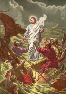 Jeesus kävelee veden päällä