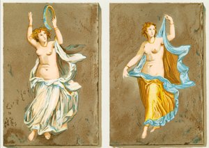 Tanssitytöt pompeilaisesta maalauksesta