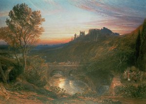 Kaupunki auringonlaskun aikaan