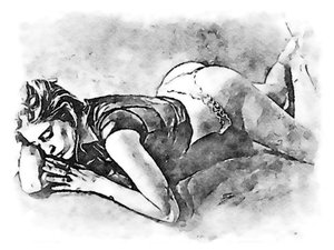 Schlafende Frau