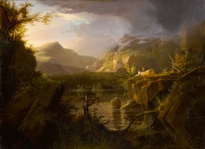 Romanttinen maisema, n. 1826 (öljy puulevylle)