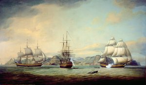East Indianman Ceres St Helenan edustalla, 1788