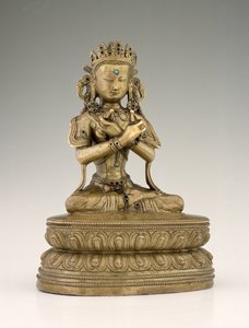 Vajradhara Buddha (kupariseos ja jalokivet)