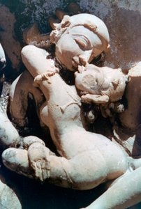 Erotic Sculpture, Khajuraho, Intia. c950-1050. 20. vuosisata