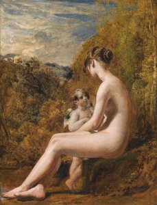Venus ja Cupid (öljy myllylevylle)