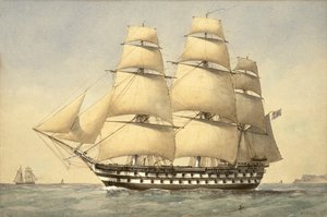HMS Bellerophon rannikolla, 1875