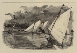 Jääpurjehdus Delaware-joella, USA