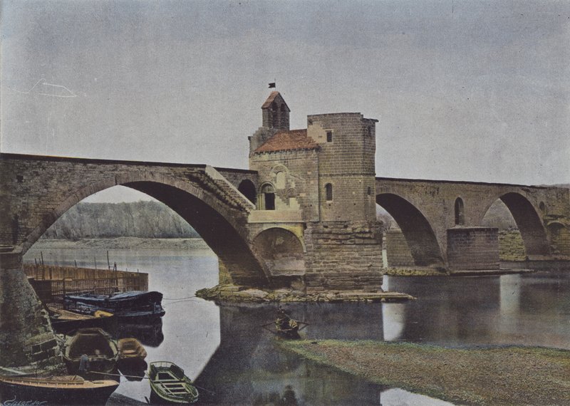 Avignon, Pont Saint-Benezet (värillinen kuva) tekijältä (after) French Photographer