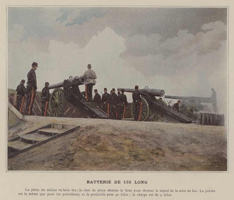 Batterie de 155 Long (värikuva) tekijältä (after) French Photographer