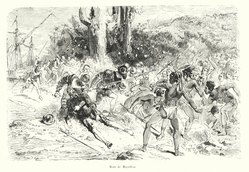 Ferdinand Magellanin kuolema tekijältä (after) French School