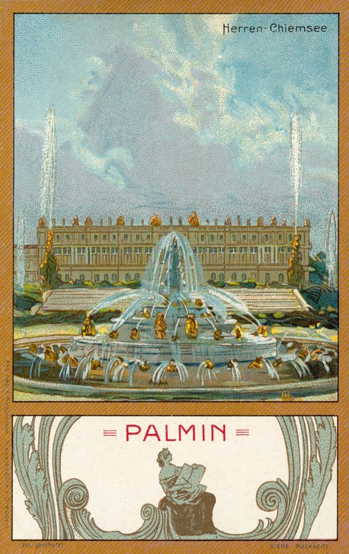 Herrenchiemseen palatsi, Baijeri (chromolitho) tekijältä (after) German School