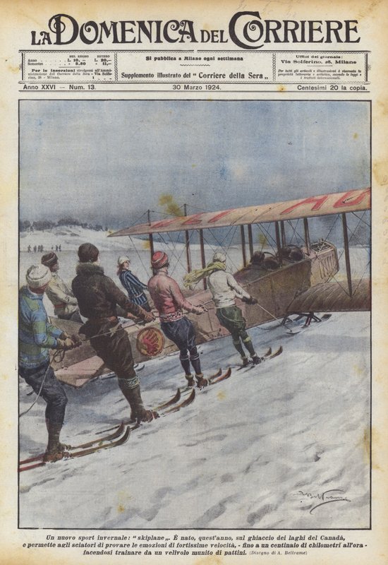Uusi talviurheilulaji, skiplane tekijältä Achille Beltrame