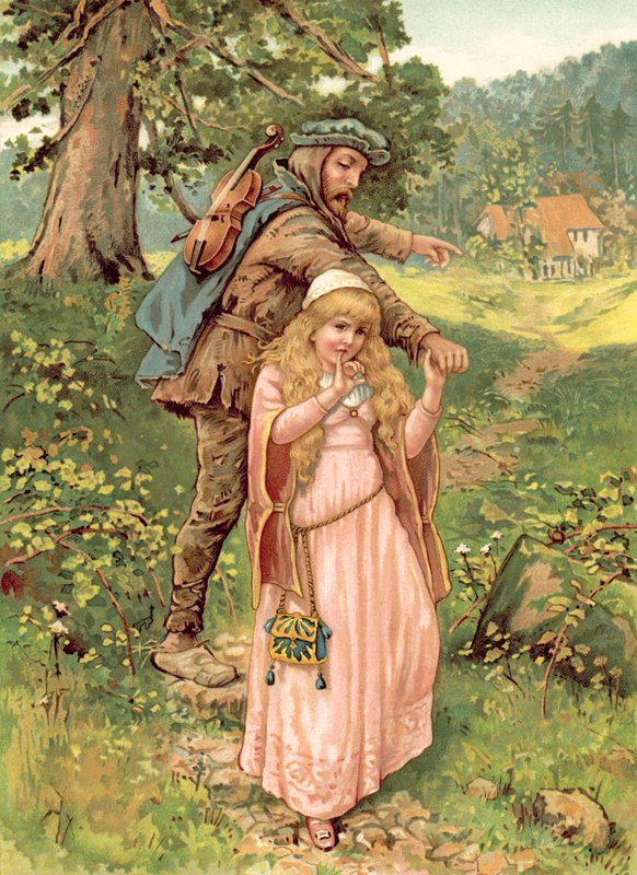 Prinsessa ja kerjäläinen (chromolitho) tekijältä Ada Dennis