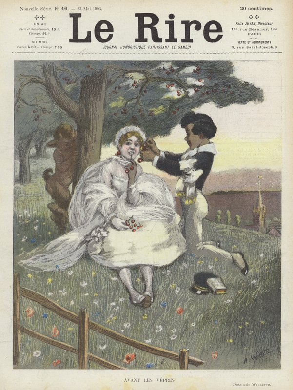 Kuvitus Le Rirelle tekijältä Adolphe Leon Willette