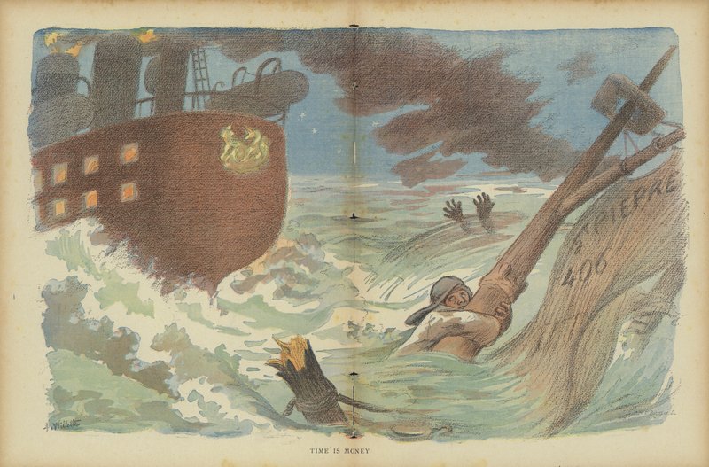 Kuvitus Le Rirelle tekijältä Adolphe Leon Willette
