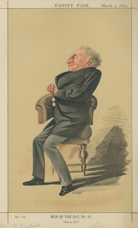 herra Alexander William Kinglake (väri litho) tekijältä Adriano Cecioni