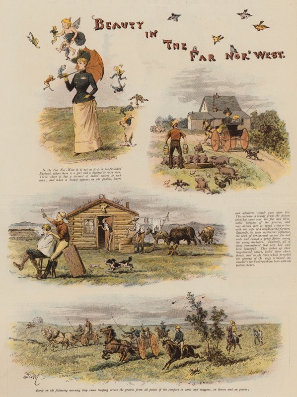 Kauneus kaukaisessa pohjoisessa lännessä (chromolitho) tekijältä Adrien Emmanuel Marie