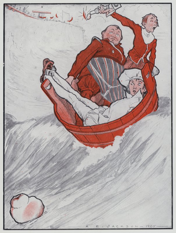 Rub-a-dub-dub (väri litho) tekijältä Albert Edward Jackson
