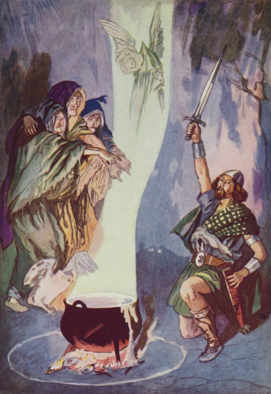 Shakespeare: Macbeth (väri litho) tekijältä Albert Edward Jackson