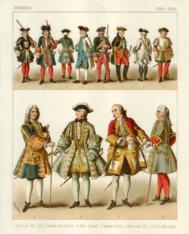 Ranskalaiset puvut 1700-1750 tekijältä Albert Kretschmer