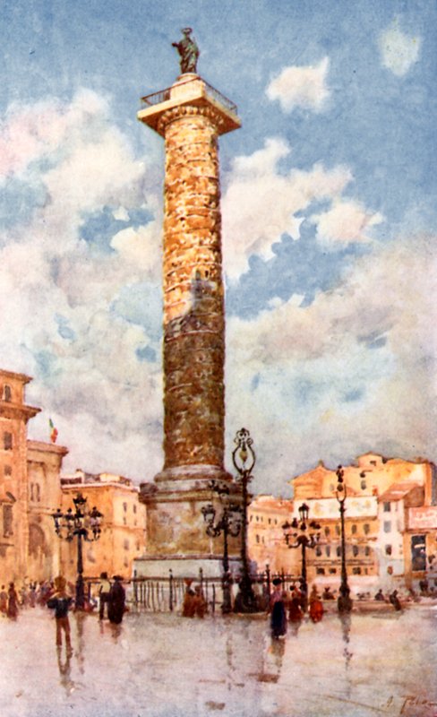 Marcus Aureliuksen pylväs, Piazza Colonna tekijältä Alberto Pisa