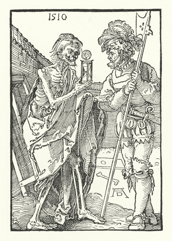 Kuolema ja sotilas tekijältä Albrecht Dürer