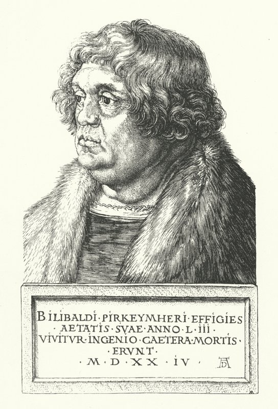 Wilibald Pirckheimer, saksalainen renessanssiajan lakimies, kirjailija ja humanisti sekä Albrecht Durerin läheisin ystävä. tekijältä Albrecht Dürer