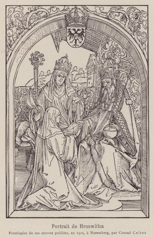 Hrotsvitha Gandersheimista tekijältä Albrecht (after) Durer or Duerer