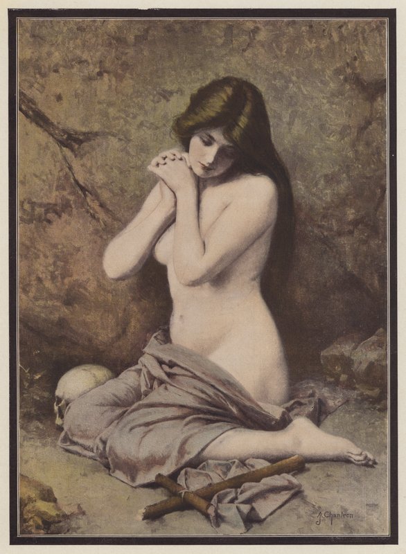 Katuva Maria Magdaleena (väri litho) tekijältä Alexandre Jacques Chantron