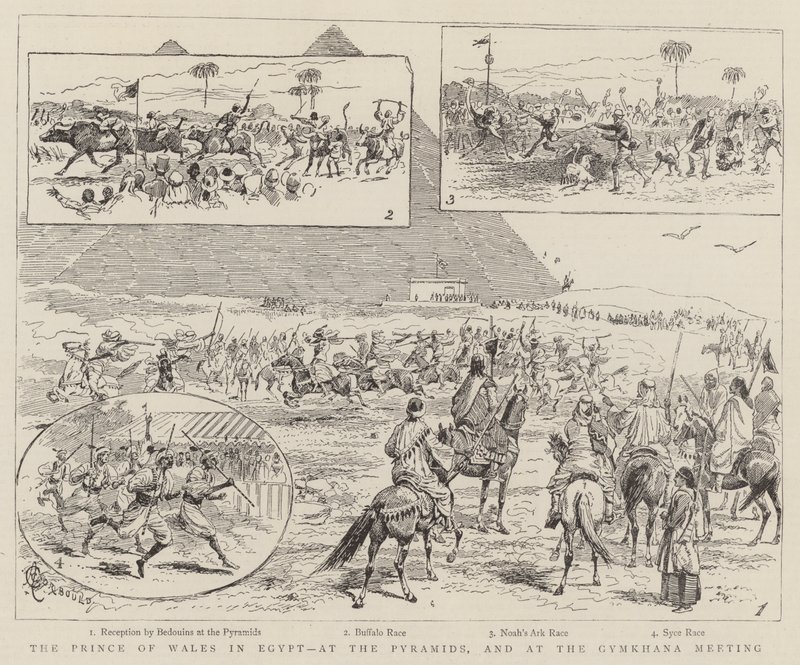 Walesin prinssi Egyptissä, pyramideissa ja Gymkhana-kokouksessa tekijältä Alfred Chantrey Corbould