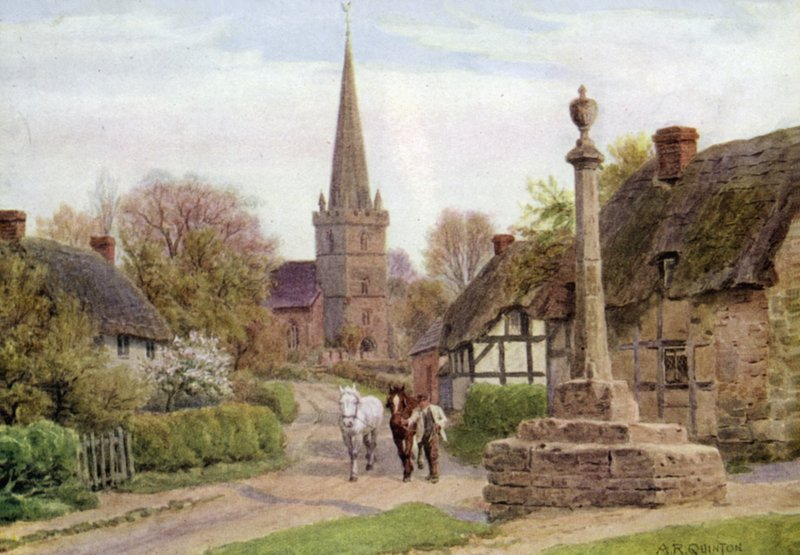 Childs Wickham, lähellä Eveshamia, Worcesterin maakunta tekijältä Alfred Robert Quinton