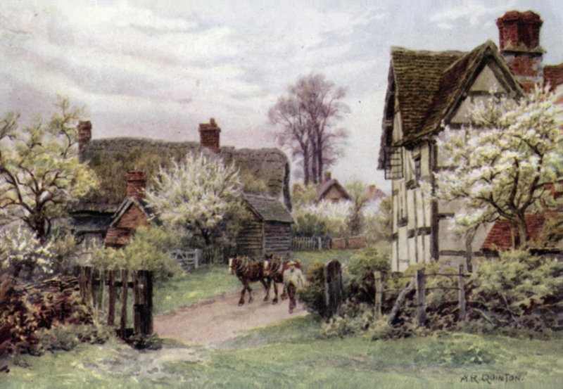 Maalaistalo, Welford-on-Avon, Gloucester tekijältä Alfred Robert Quinton