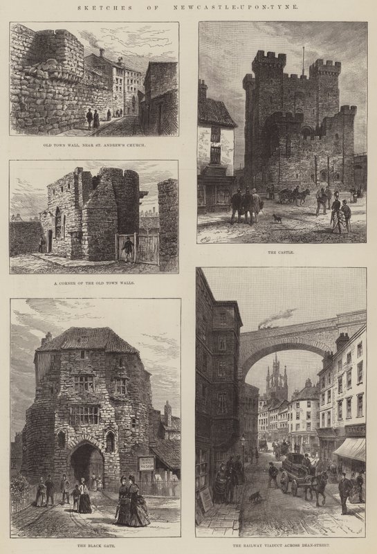 Luonnokset Newcastle-upon-Tynestä tekijältä Alfred Robert Quinton