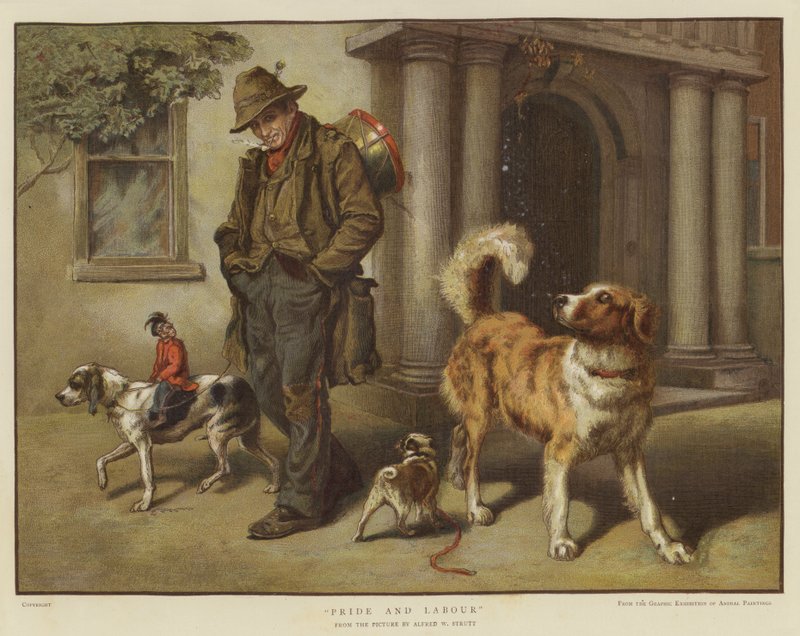 Ylpeys ja työ (chromolitho) tekijältä William Strutt
