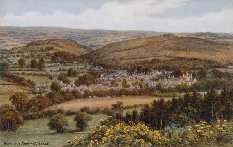 Buckfast Abbey ja kylä tekijältä Alfred Robert Quinton