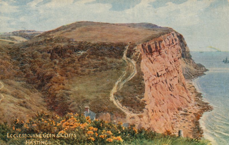 Ecclesbourne Glen ja Cliffs, Hastings tekijältä Alfred Robert Quinton