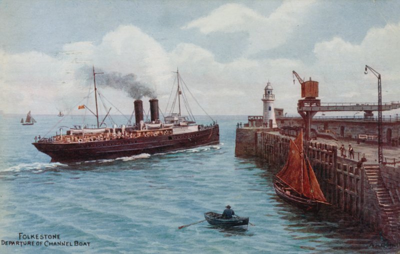 Folkestone, Channel Boatin lähtö tekijältä Alfred Robert Quinton