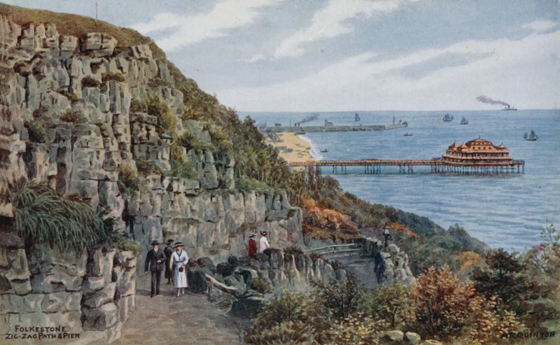 Folkestone, Zig Zag Path ja Pier tekijältä Alfred Robert Quinton