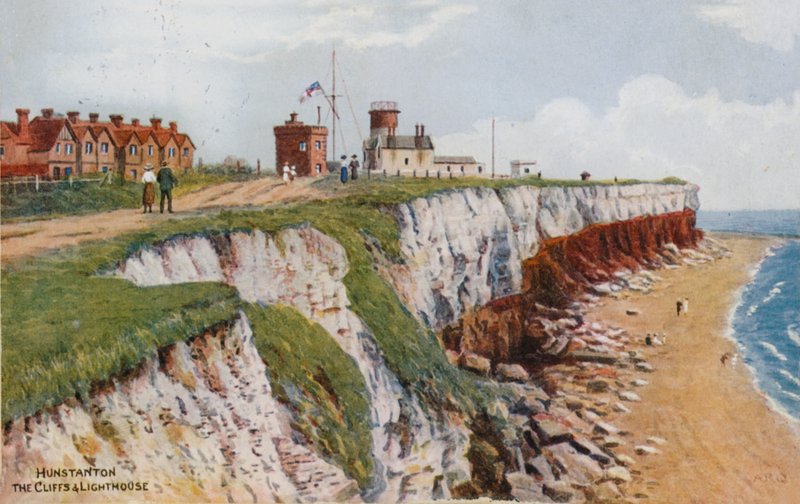 Hunstanton, Cliffs and Lighthouse tekijältä Alfred Robert Quinton