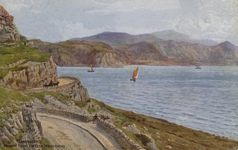 Llandudno, Marine drive ja Walesin vuoret tekijältä Alfred Robert Quinton