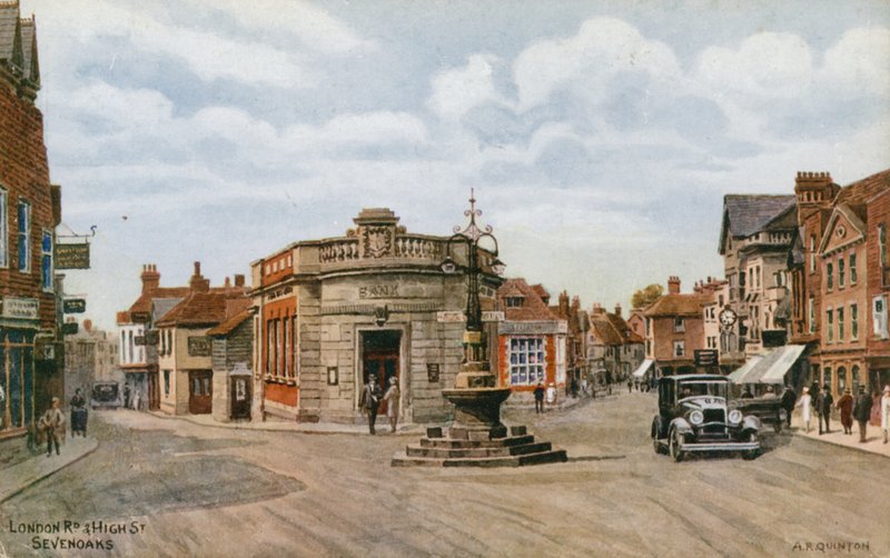 London Road ja High Street, Sevenoaks tekijältä Alfred Robert Quinton