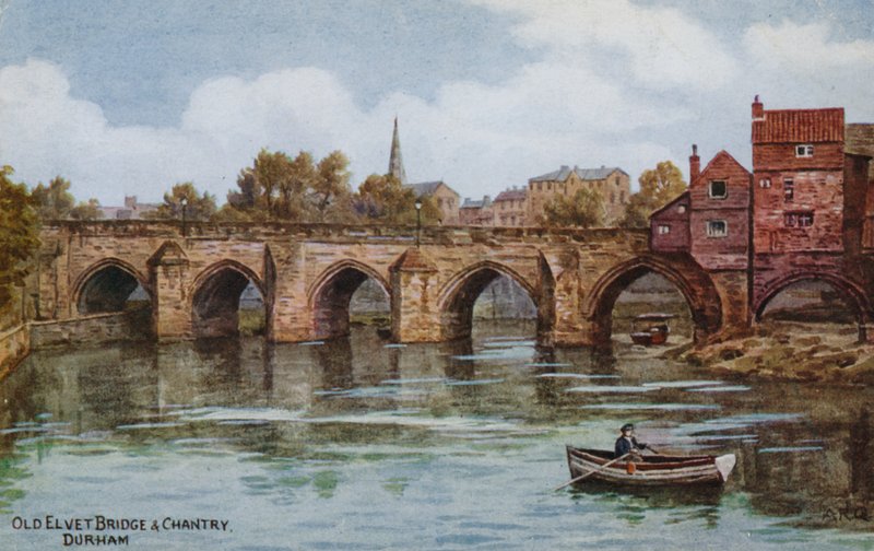 Old Elvet Bridge ja Chantry, Durham tekijältä Alfred Robert Quinton